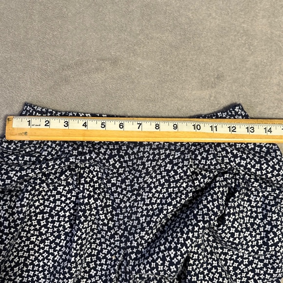 Vintage Wide-Leg Palazzo Pants Liz Sport Women's Medium Blue Floral Hippie Boho - Picture 2 of 6